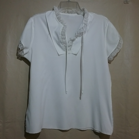 Jane Holly women's secretary polyester blouse size 16 Vintage - Picture 3 of 9